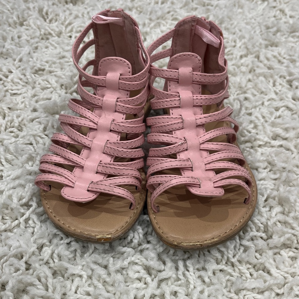 Old Navy Light Pink Kids Gladiator Sandals